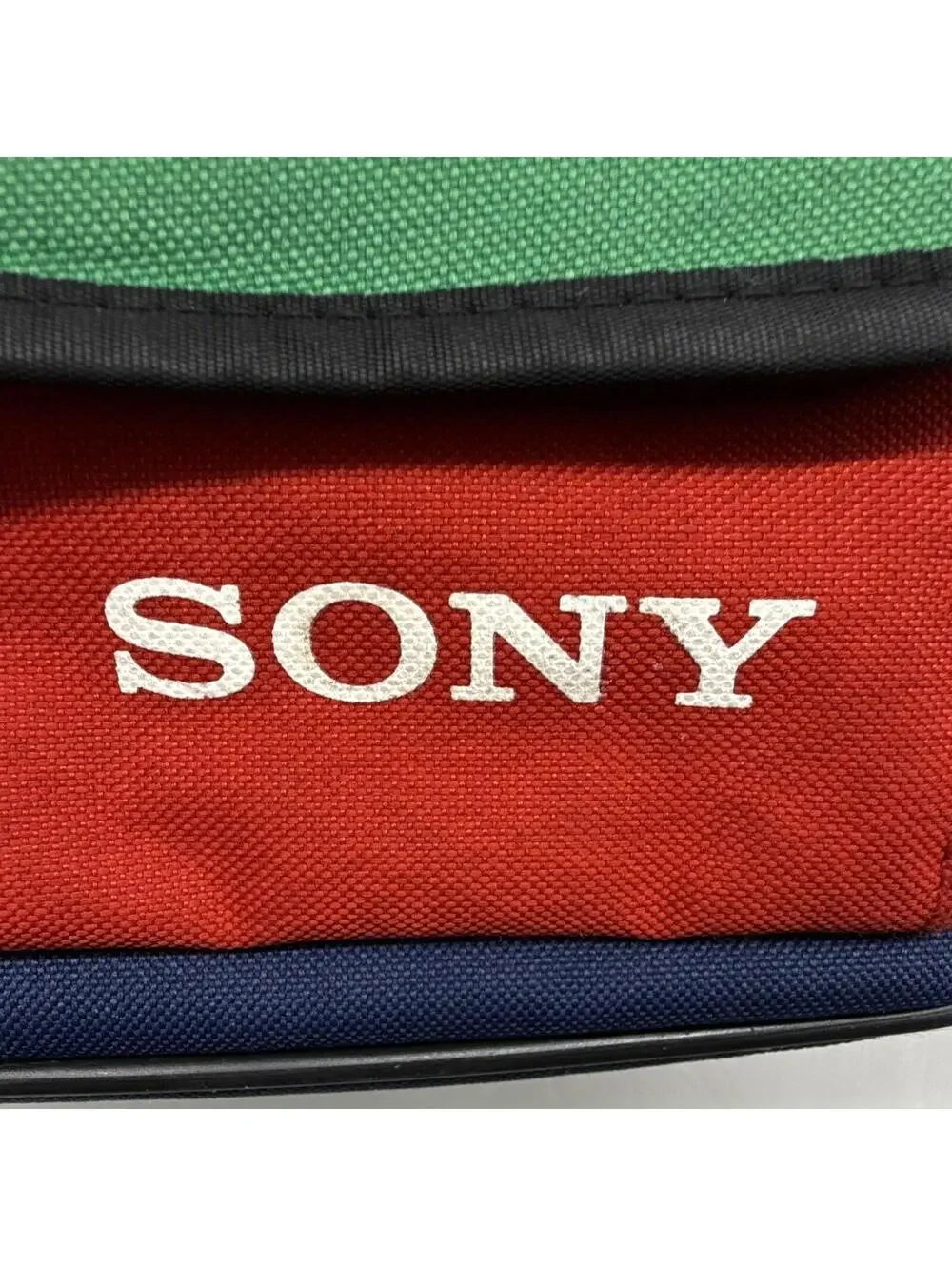 Vintage Sony Stamina Camcorder Bag Colorblock Green Red Blue Shoulder Camera bag